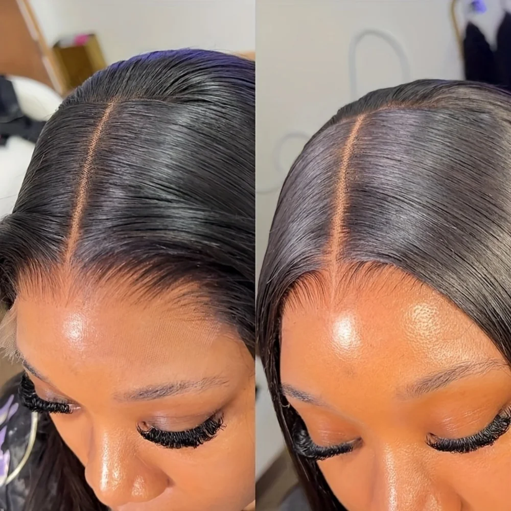 Vietnamese Bone Straight Bob Human Hair Short Wig Hair 13x4 Lace Frontal Bob Wig 100% Human Hair Preplucked Wig 12 14 inch 200%