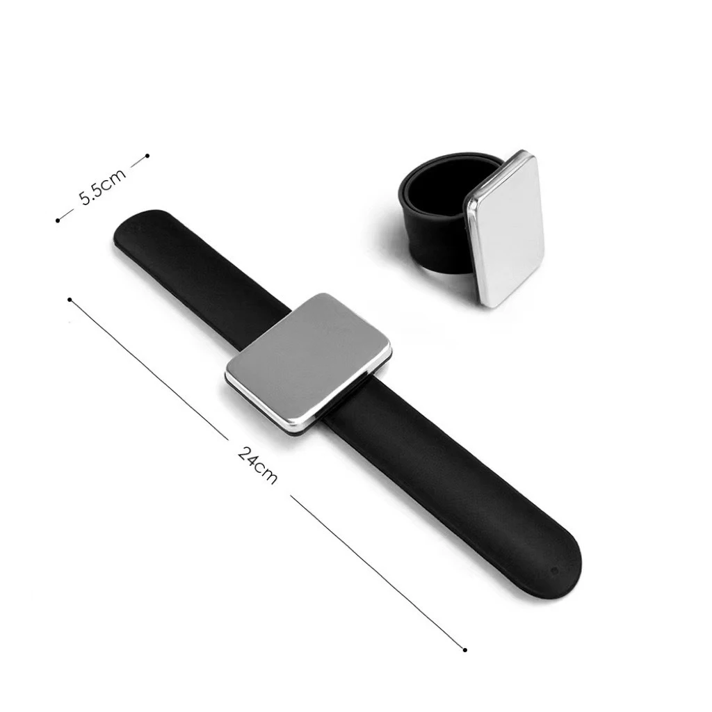 Silicone Magnetic Wrist Pincushion Portable Magnet Pin Holder Essential Sewing Tools for Home Tailors &DIY Handcraft Enthusiasts
