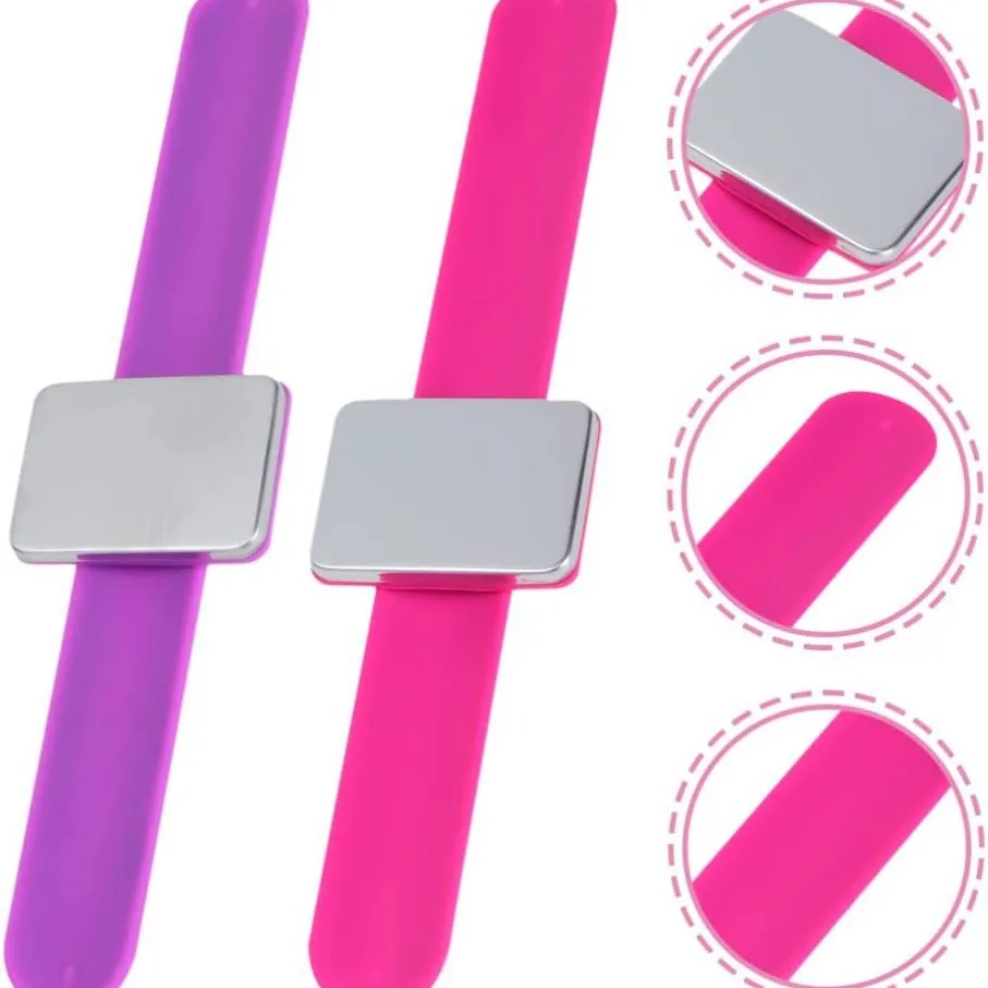 Silicone Magnetic Wrist Pincushion Portable Magnet Pin Holder Essential Sewing Tools for Home Tailors &DIY Handcraft Enthusiasts