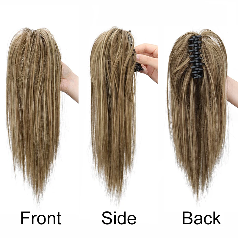 14Inch Synthetic Ponytail Extension Claw Clip On Hairpiece Soft Pony Tail Heat Resistant Fiber For Women Daily Hairstyle