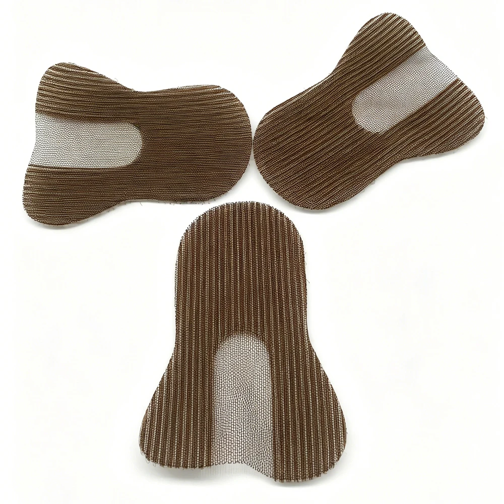 1/3pcs Brown Invisible Hair Grippers, Self-Adhesive No-Slip Nylon Hair Bands, Magic Hair Stickers for Forehead