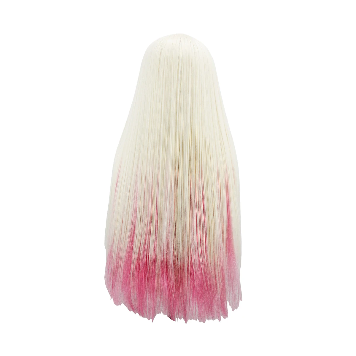 Light Golden to Rose Red and Navy ,Long Straight with Air Bangs,Sweet&Energetic Style for Daily Use,Synthetic Wigs.