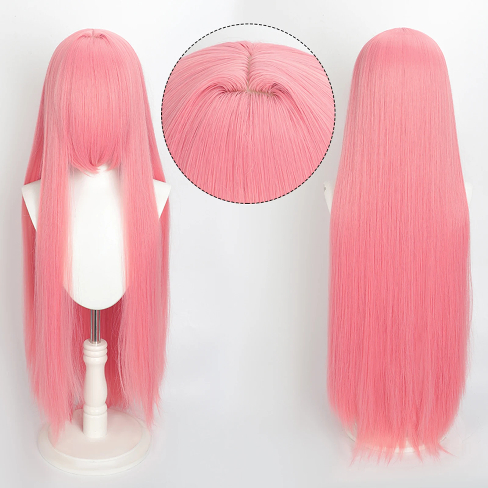 100cm Colourful Wig Long Staight Cosplay Anime Costume Party Wigs Synthetic Heat Resistant Wig