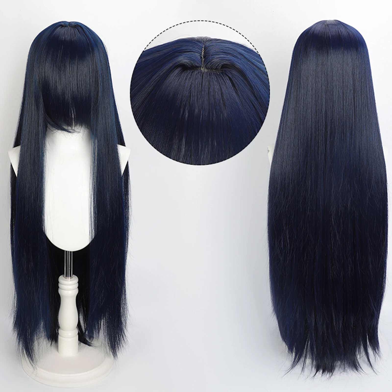 100cm Colourful Wig Long Staight Cosplay Anime Costume Party Wigs Synthetic Heat Resistant Wig