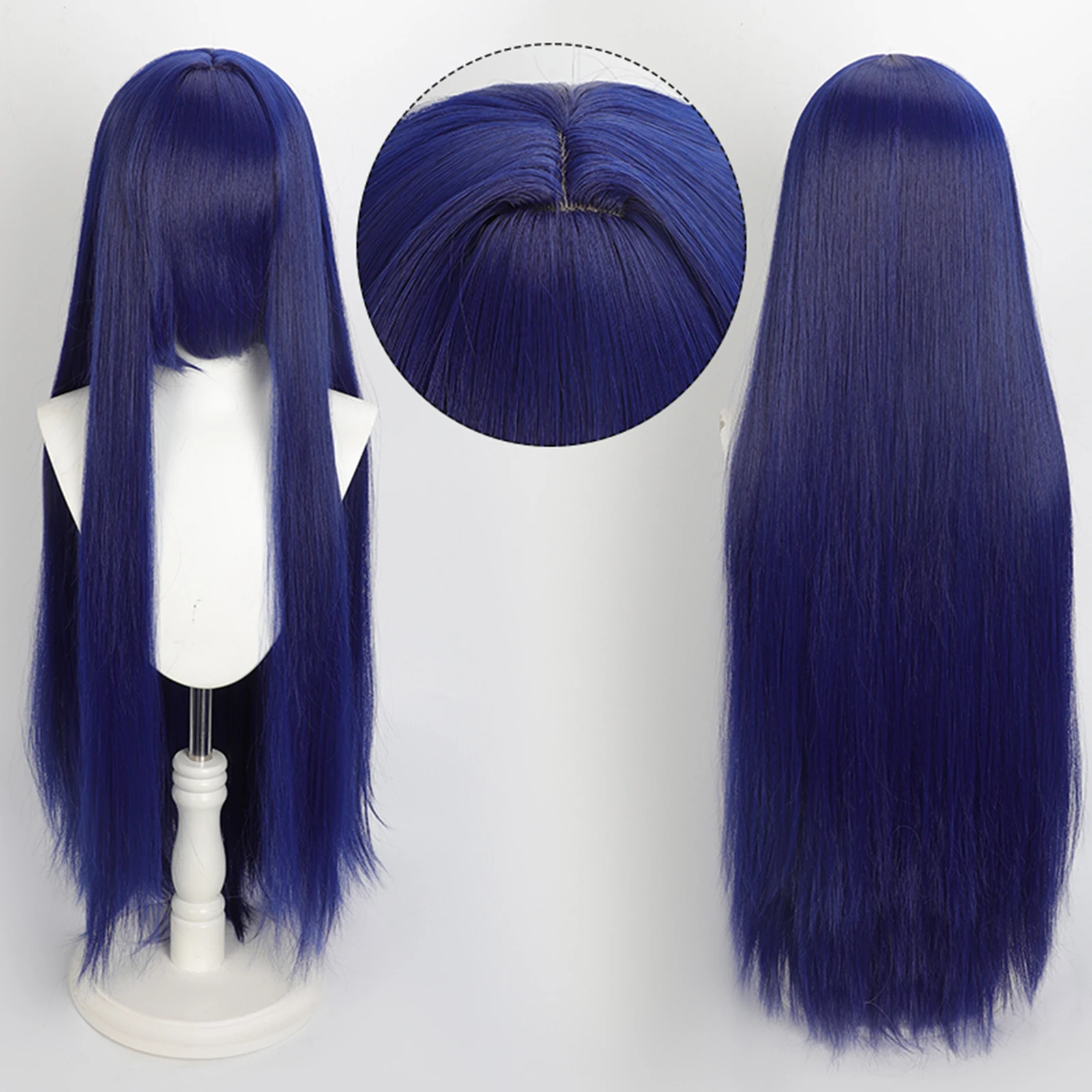 100cm Colourful Wig Long Staight Cosplay Anime Costume Party Wigs Synthetic Heat Resistant Wig