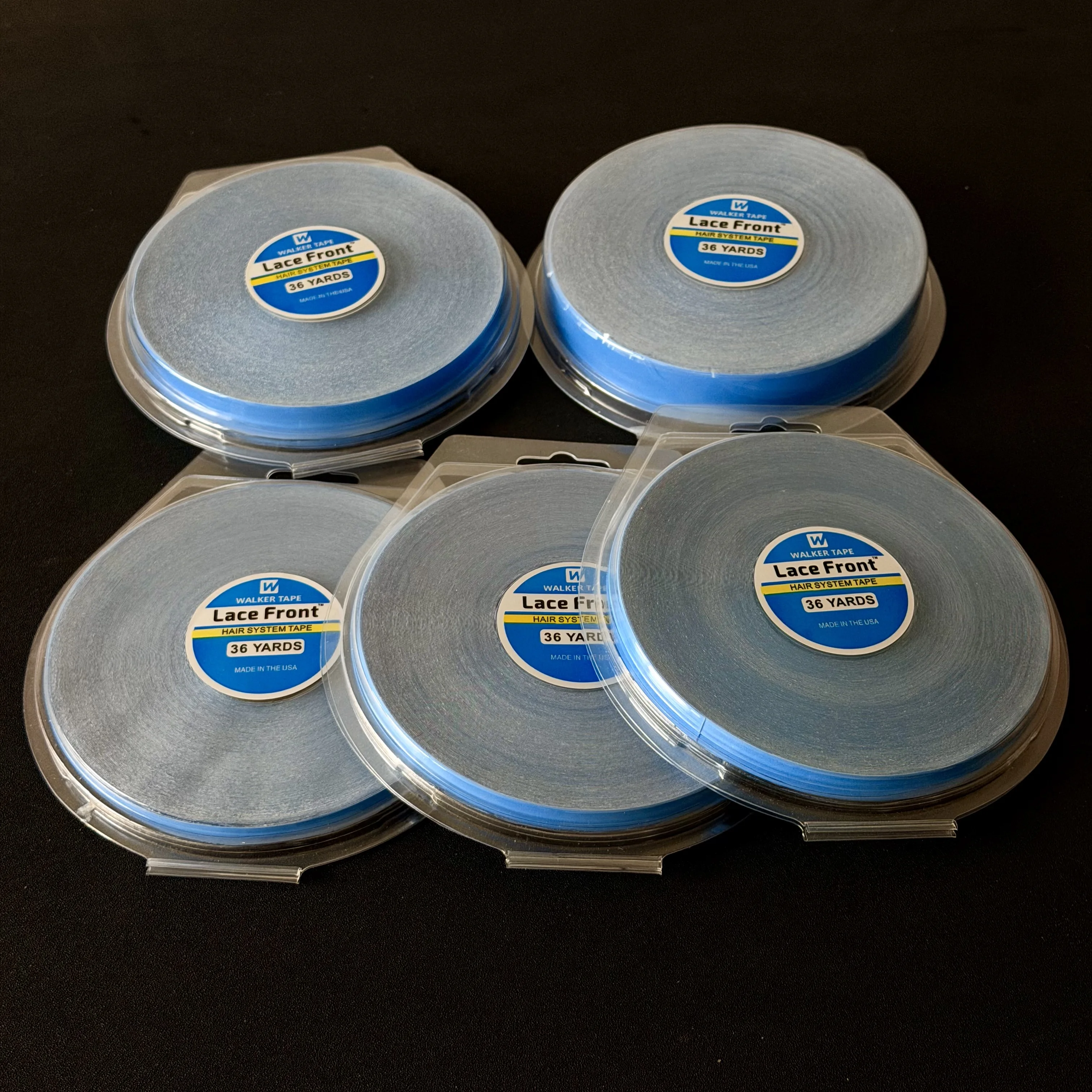 All with Box 0.8/1.0/1.27/2/2.54cm Width 36 Yards Blue Ultra Hold Tape Double Side Tape Lace Front Tape Hair Tape Wig Tape