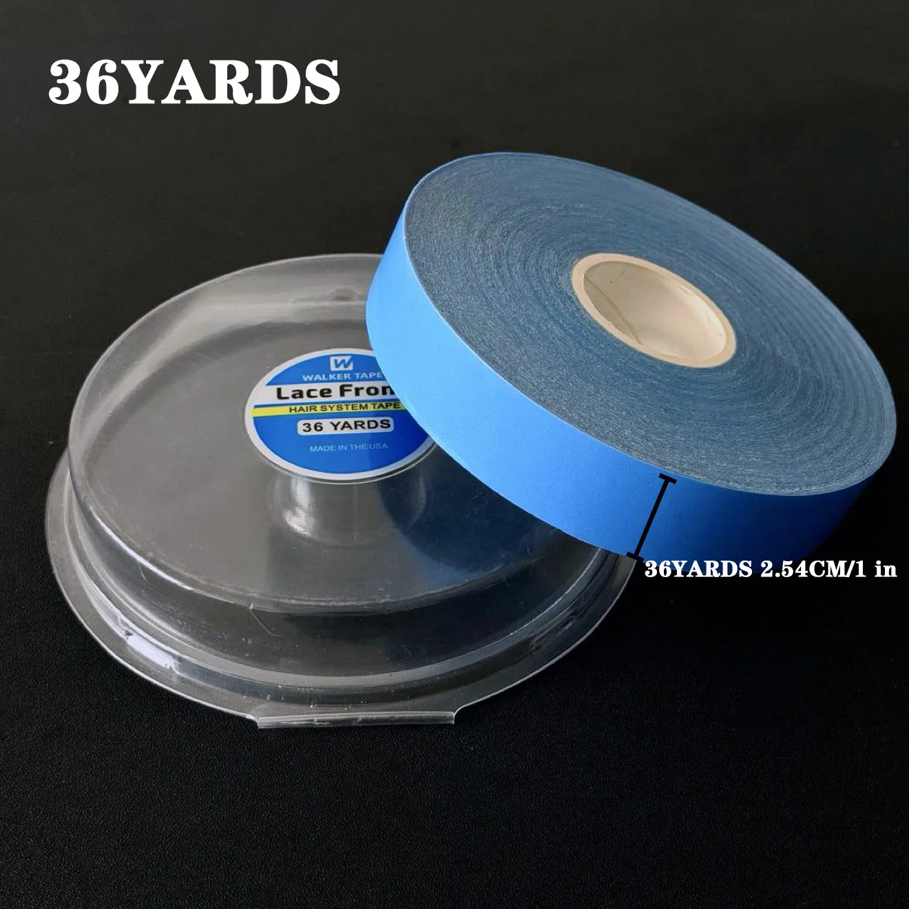 All with Box 0.8/1.0/1.27/2/2.54cm Width 36 Yards Blue Ultra Hold Tape Double Side Tape Lace Front Tape Hair Tape Wig Tape