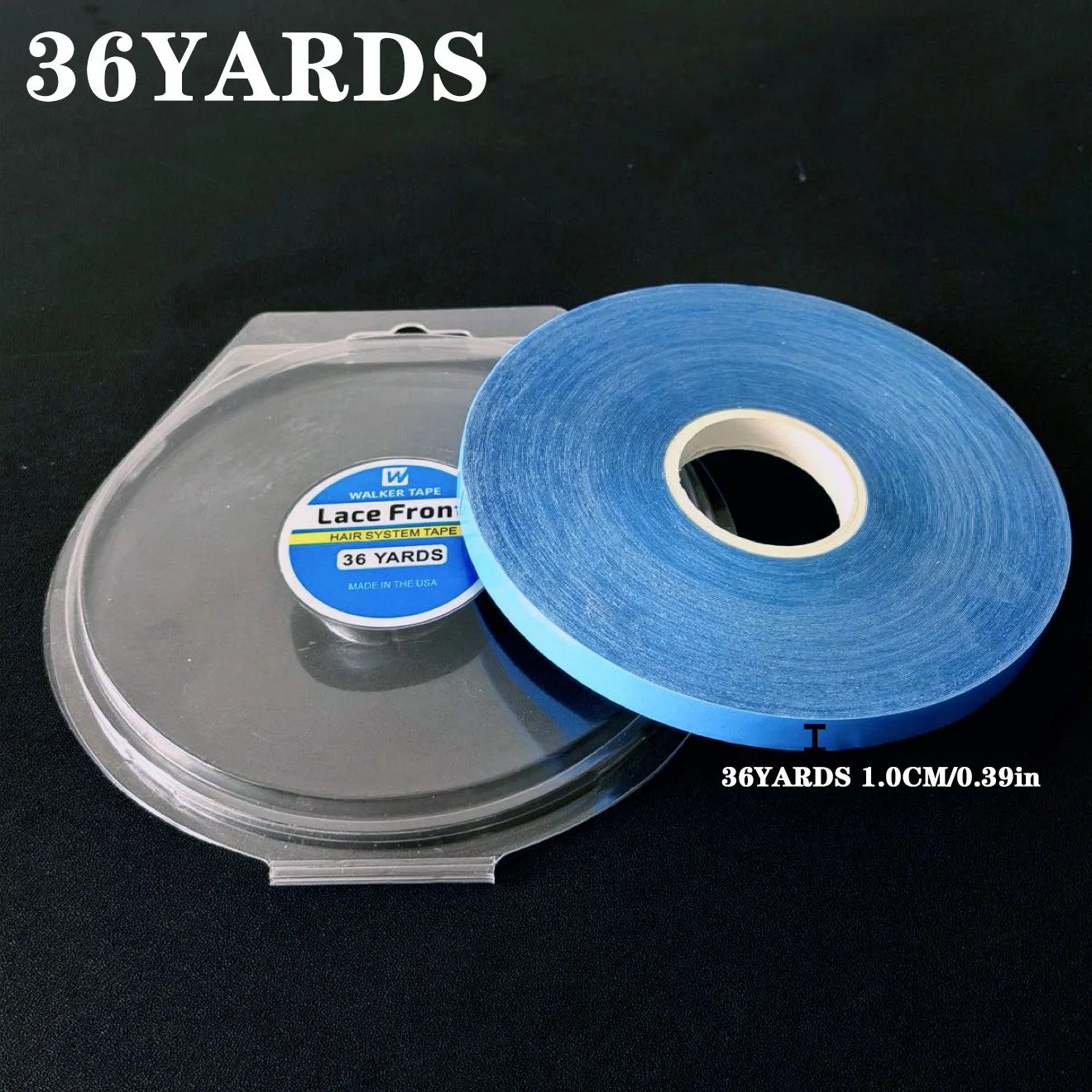 All with Box 0.8/1.0/1.27/2/2.54cm Width 36 Yards Blue Ultra Hold Tape Double Side Tape Lace Front Tape Hair Tape Wig Tape