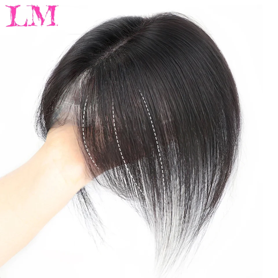 LM Top Base Women Topper Hair Women Wigs Clip In Real Human Hair Hairpiece Human Hair Extension Thin Breathable Women Toupper