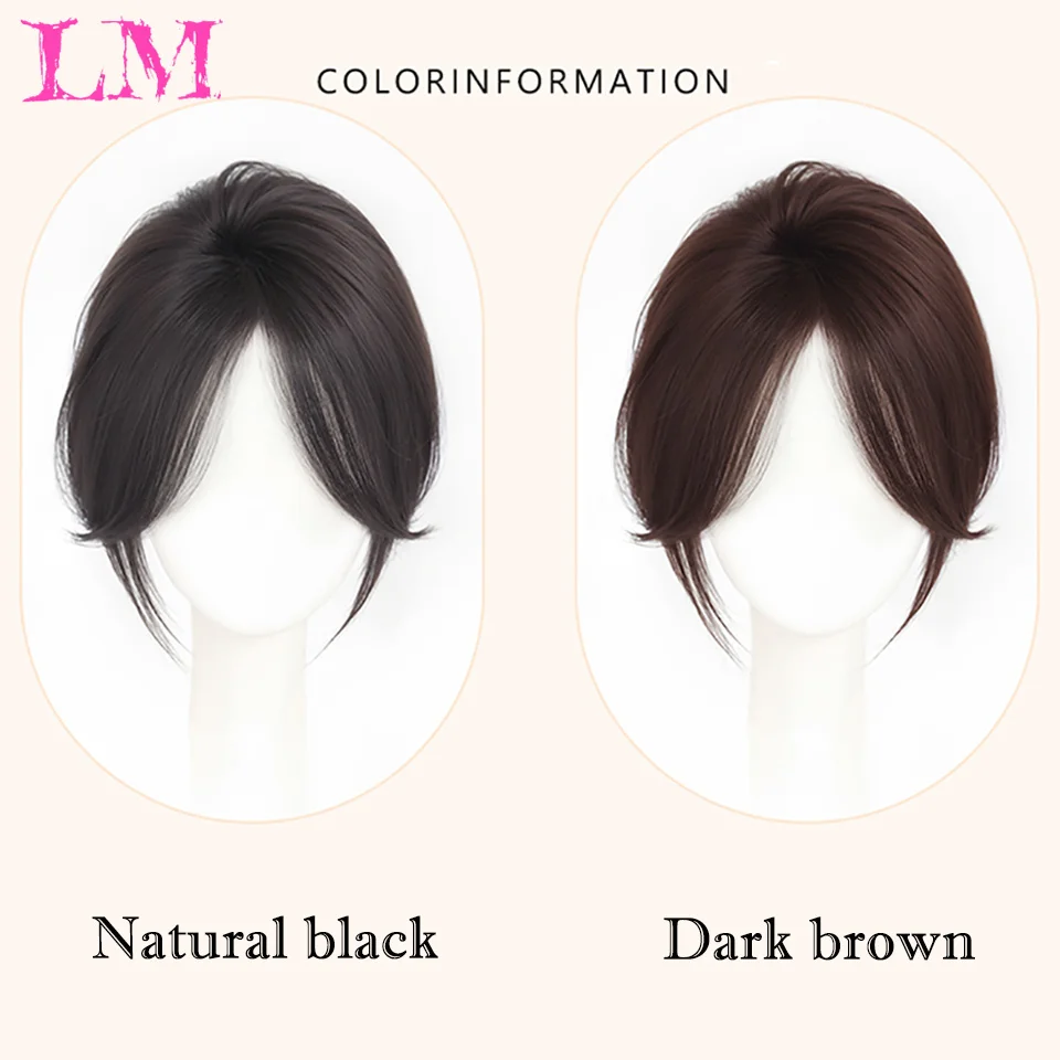 LM Top Base Women Topper Hair Women Wigs Clip In Real Human Hair Hairpiece Human Hair Extension Thin Breathable Women Toupper