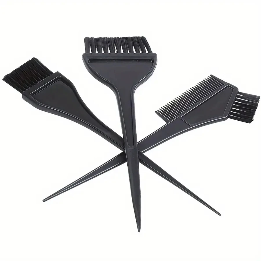 4Pcs/Set Black Hair Dyeing Accessories Kit Hair Coloring Dye Comb Stirring Brush Plastic Color Mixing Bowl DIY Hair Styling Tool