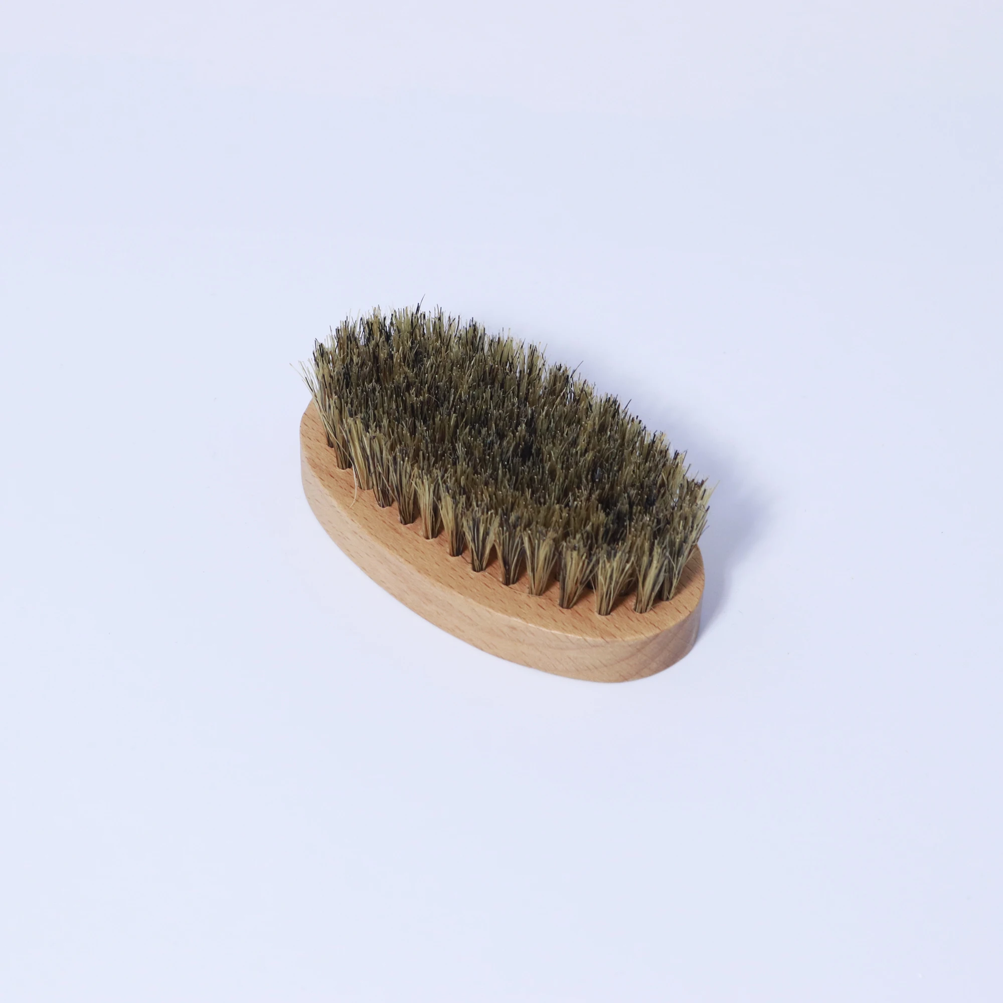 Wooden Beard Brush, Oval Wooden Base Beard Brush, Natural Mane Beauty Tool, Compact Travel Size, Special for Real Hair Wigs