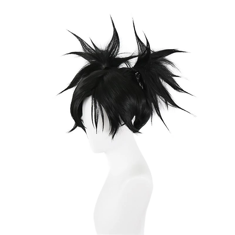 High-Quality Anime Jujutsu Kaisen Choso Cosplay Synthetic Hair 14-Inch Double Ponytail High Braids Halloween Daily Party Wig