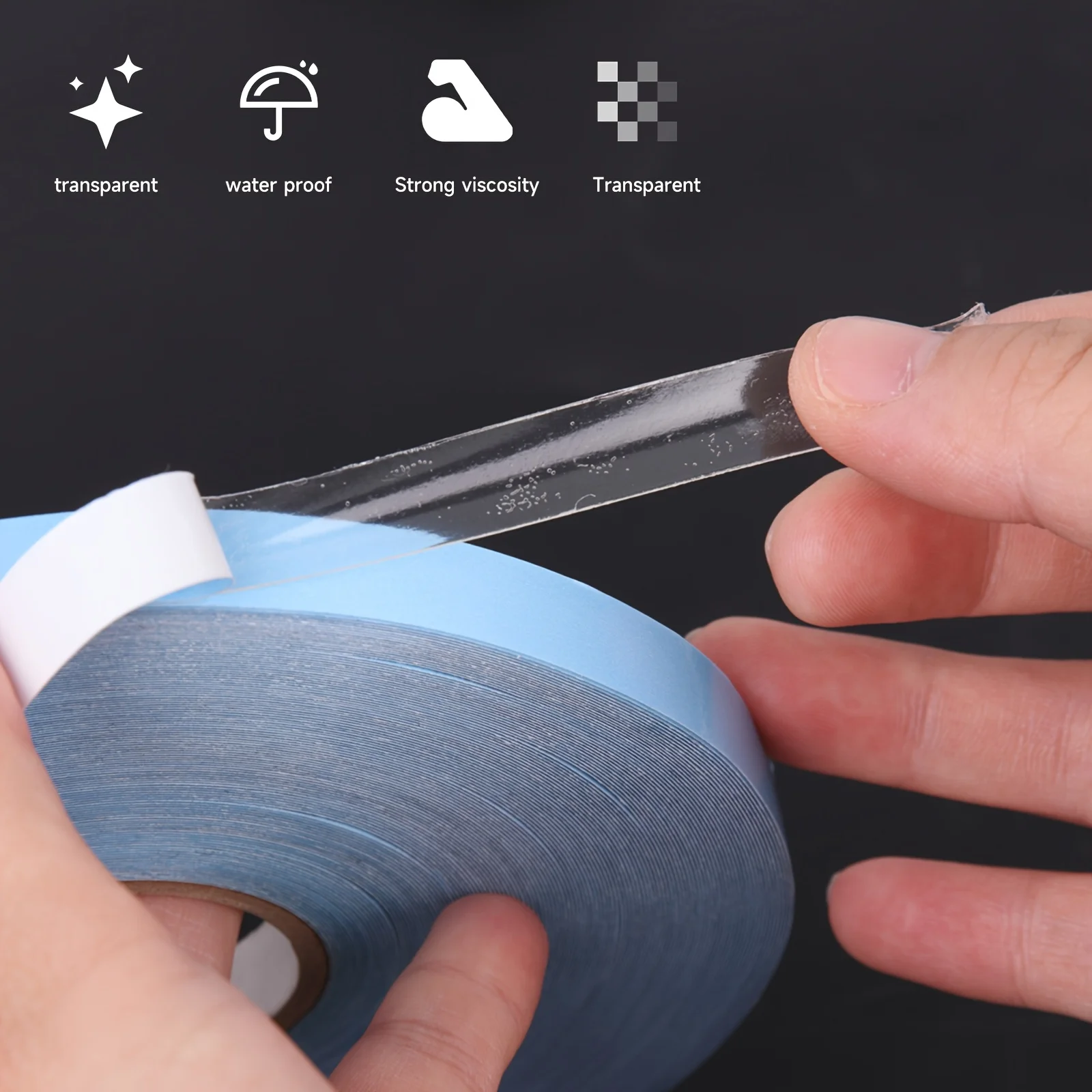 12 Yards/Roll Hair System Tape For Hair Extensions No Shine Bonding Double-Sided Lace Front Wig Tape Adhesive Replace Tape