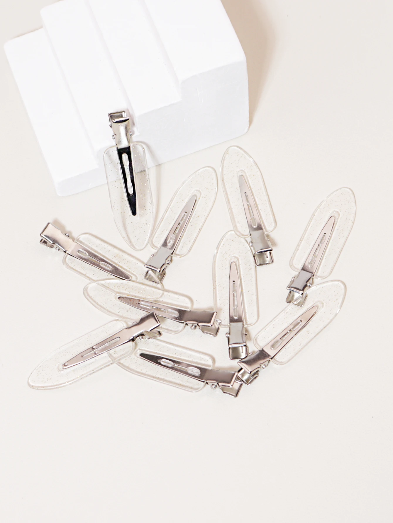 10-50pcs seamless fashion girl transparent hair clips makeup facial accessory clips styling hair clips Special for real hair wig