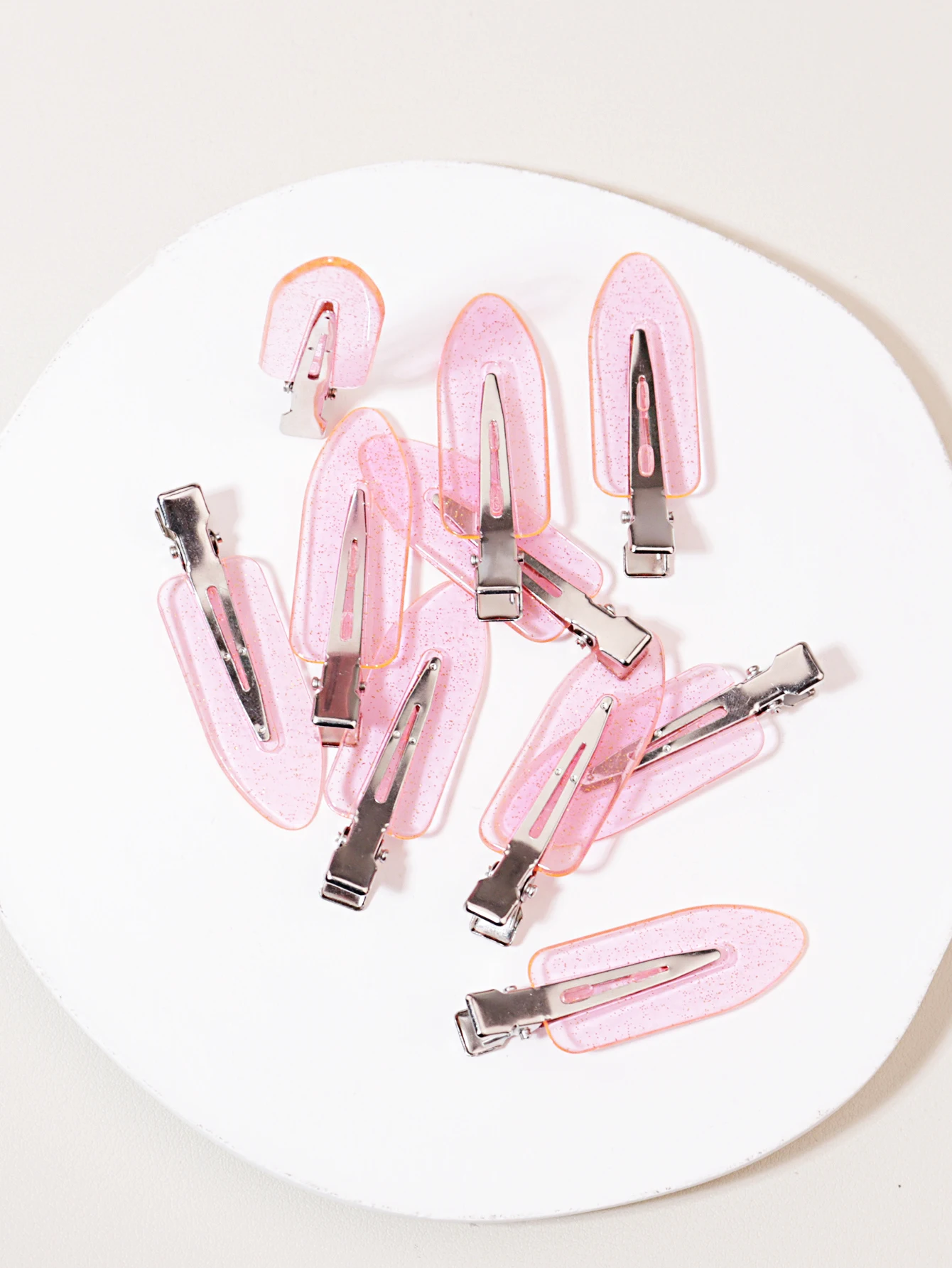10-50pcs seamless fashion girl transparent hair clips makeup facial accessory clips styling hair clips Special for real hair wig