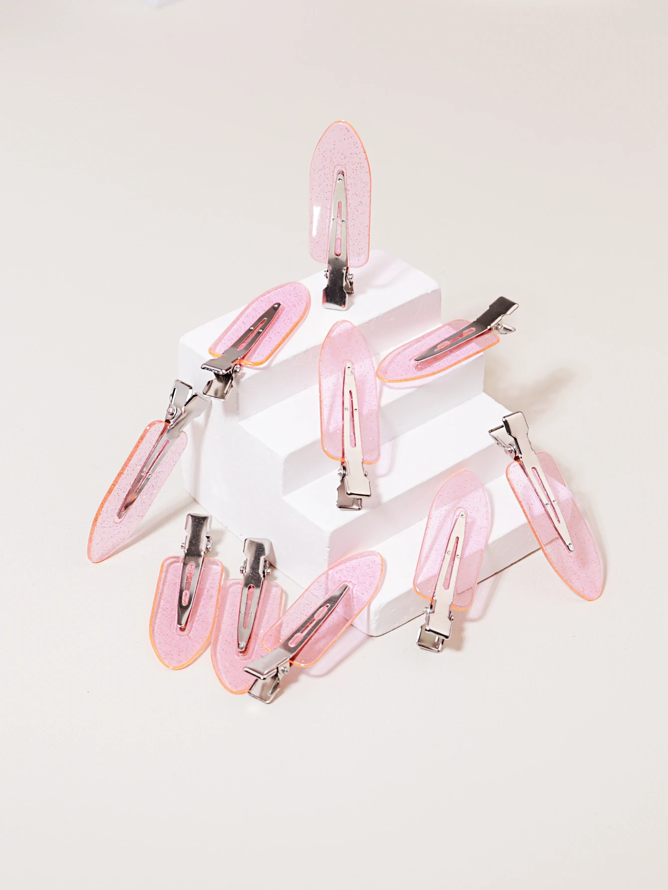 10-50pcs seamless fashion girl transparent hair clips makeup facial accessory clips styling hair clips Special for real hair wig