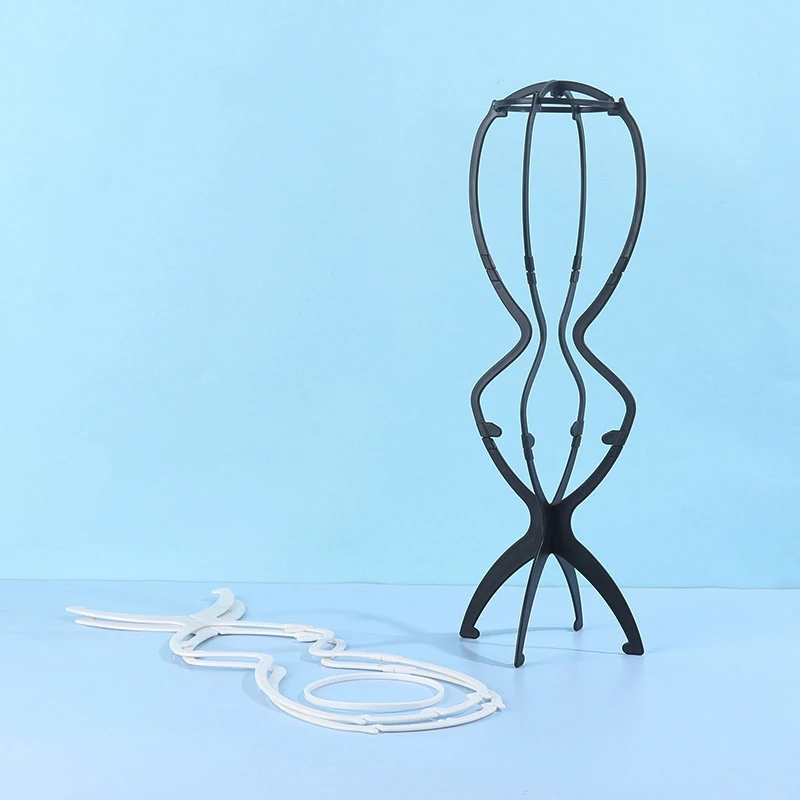 1PCS 20 Inch Tool Wig Stand Collapsible Wig Holder Durable Wig Display Travel Wig Stand For Styling Display Women Long Wig