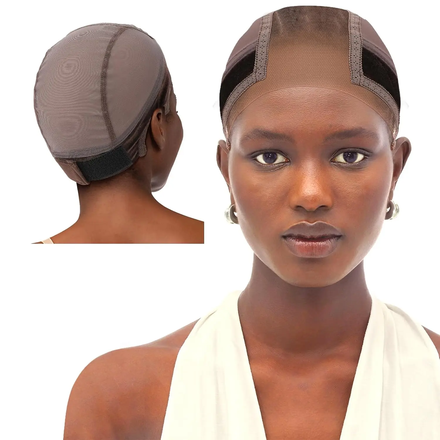 Lace Wig Grip Cap Wig Grip Band for Lace Front Wigs to Keep Wigs in Place, Adjustable Wig Cap with Grip Band Non Slip Cap