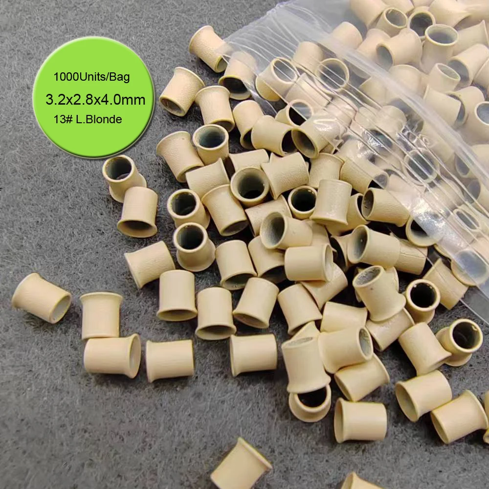 1000pcs Locks Ring BeadEasily Mini Locks Micro Bead Links 3.2*2.8*4.0 MM Copper Micro Tubes Rings Links for Hair Extensions