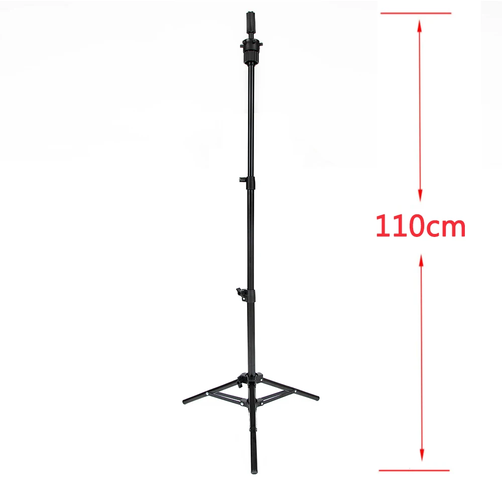 Wig Head Stand Height Adjustable Tripod Wig Stand, Mannequin Head Stand with Rotatable Metal Head for Hairdressing & Wig Tool