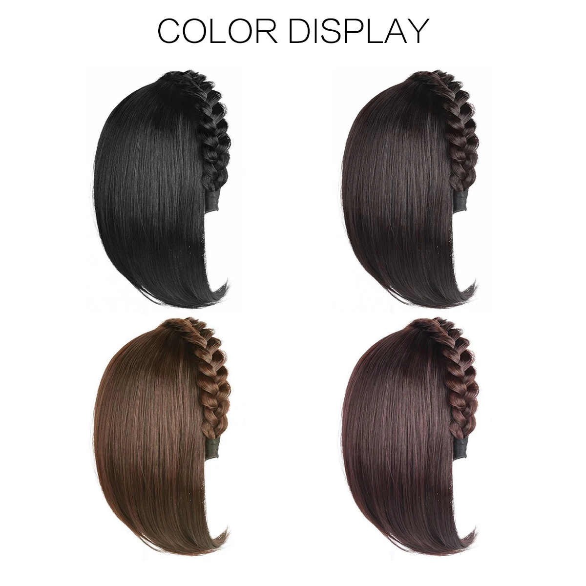 DUTRIEUX Micro-Volume Synthetic Reissue block Wig Replacement Block One-piece Wig Women's Twist Braided Fishbone Hairpiece
