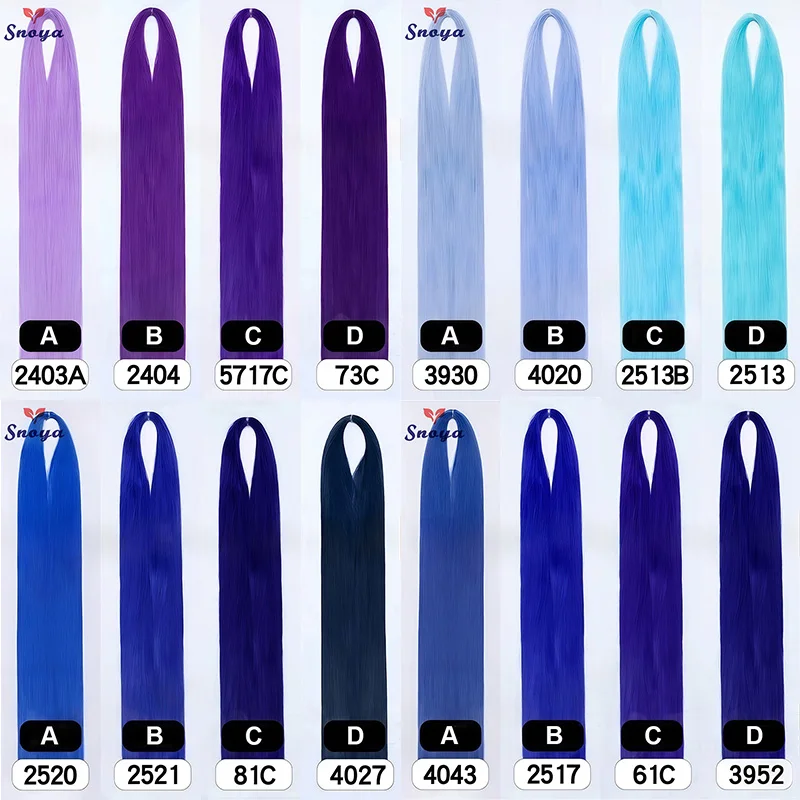 Snoya 120cm synthetic hair raw materials 100 colors used for wig styling/increase hair volume/extend hair length/homemade wig