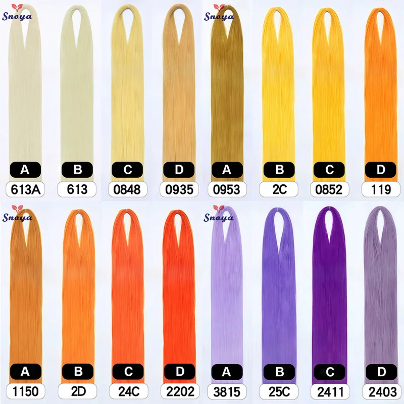 Snoya 120cm synthetic hair raw materials 100 colors used for wig styling/increase hair volume/extend hair length/homemade wig