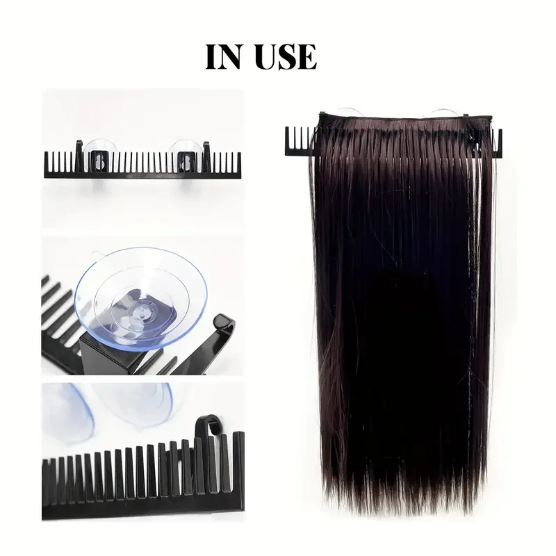 2pc Portable Hair Extension Holder , Wall-Mounted Lightweight Woven Wig Storage Organizer for Home Salon Barber Use