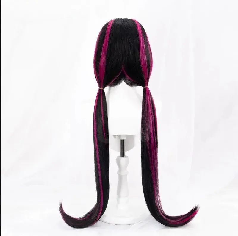 High Quality Movie Draculaura Cosplay Wig Long Straight Black Rose Pink Heat Resistant Synthetic Hair Anime Wigs