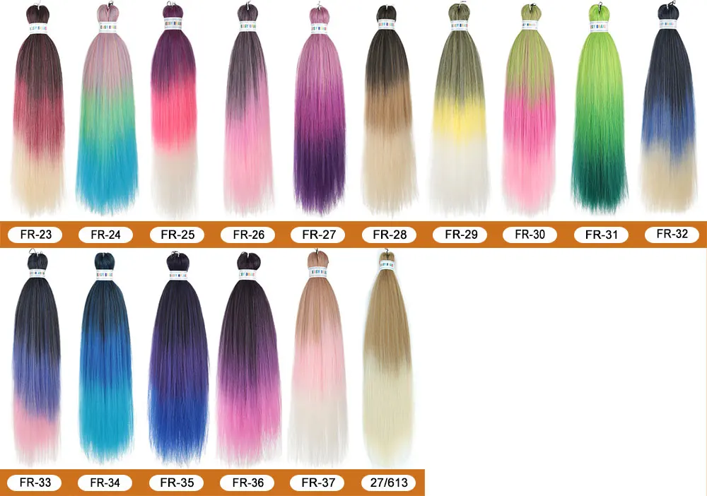 Ombre Kanekalon Braiding Hair Extensions Pre Stretched 26 Inch Synthetic Hair for Afro Jumbo Box Braids Natural Looking