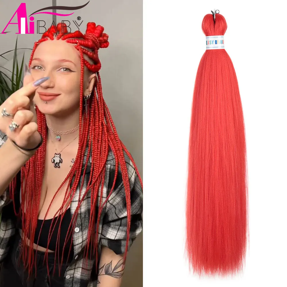 Ombre Kanekalon Braiding Hair Extensions Pre Stretched 26 Inch Synthetic Hair for Afro Jumbo Box Braids Natural Looking