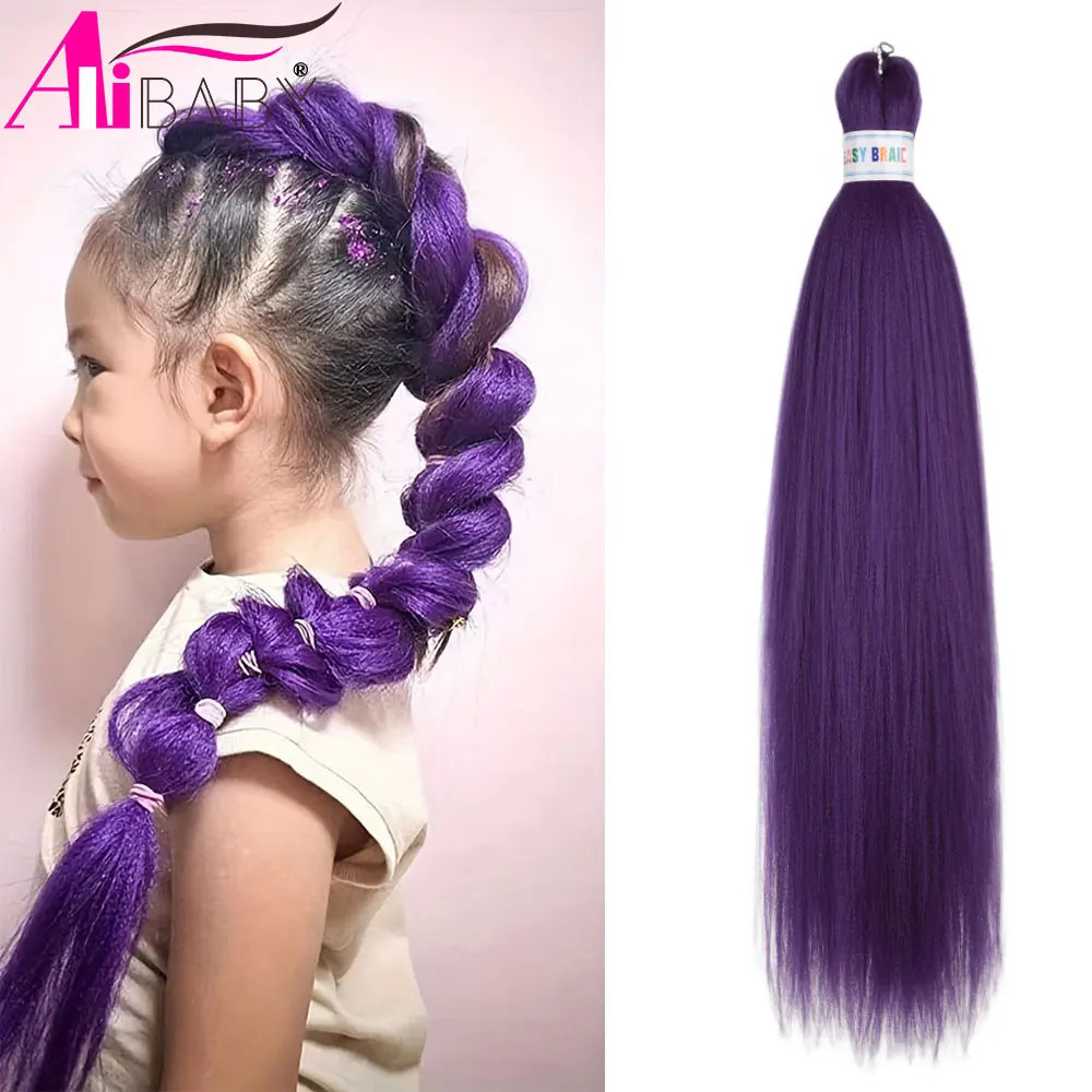 Ombre Kanekalon Braiding Hair Extensions Pre Stretched 26 Inch Synthetic Hair for Afro Jumbo Box Braids Natural Looking