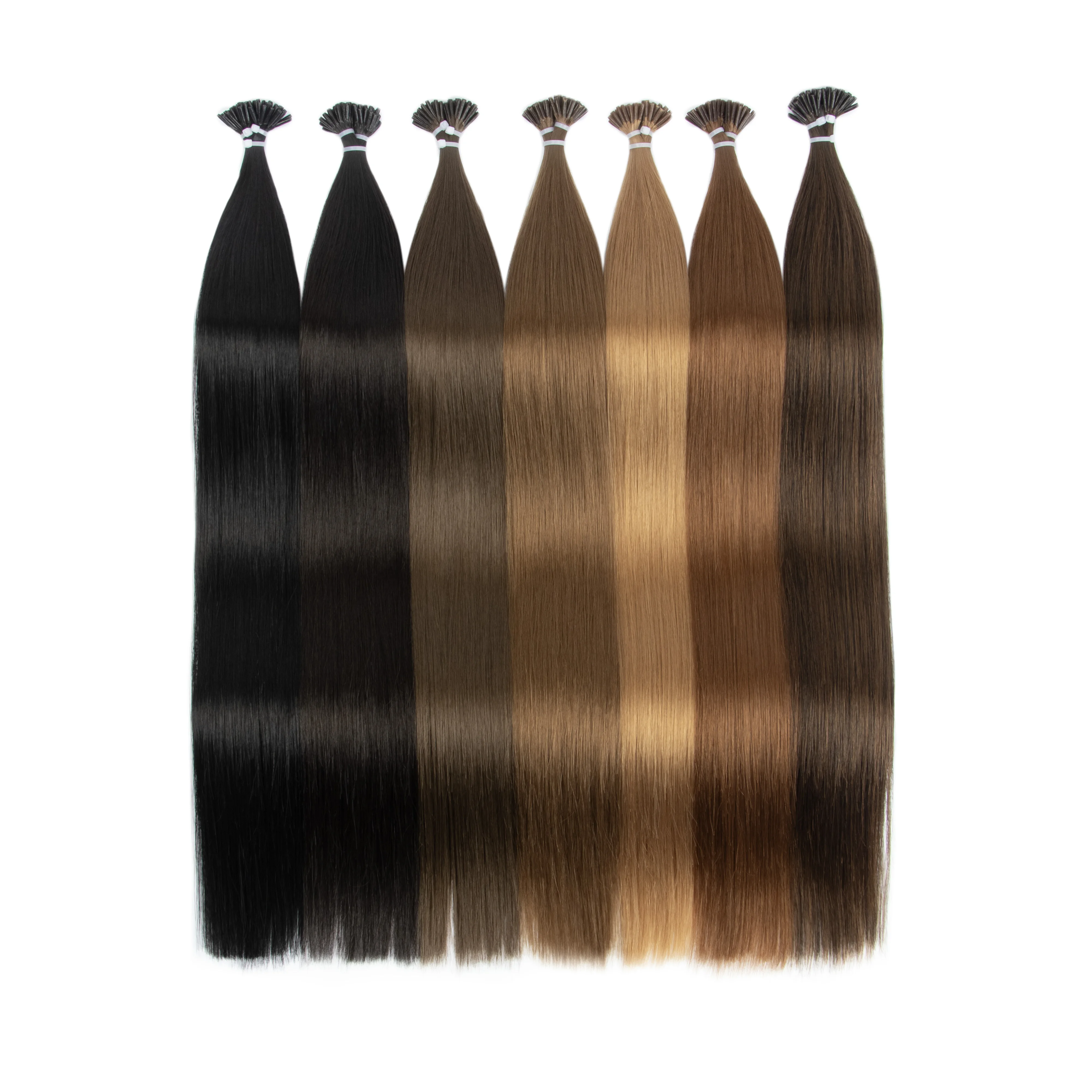 I-Tip Synthetic Hair Cold Tip Design Damage-Free Reusable Styling Hair Extensions 50g