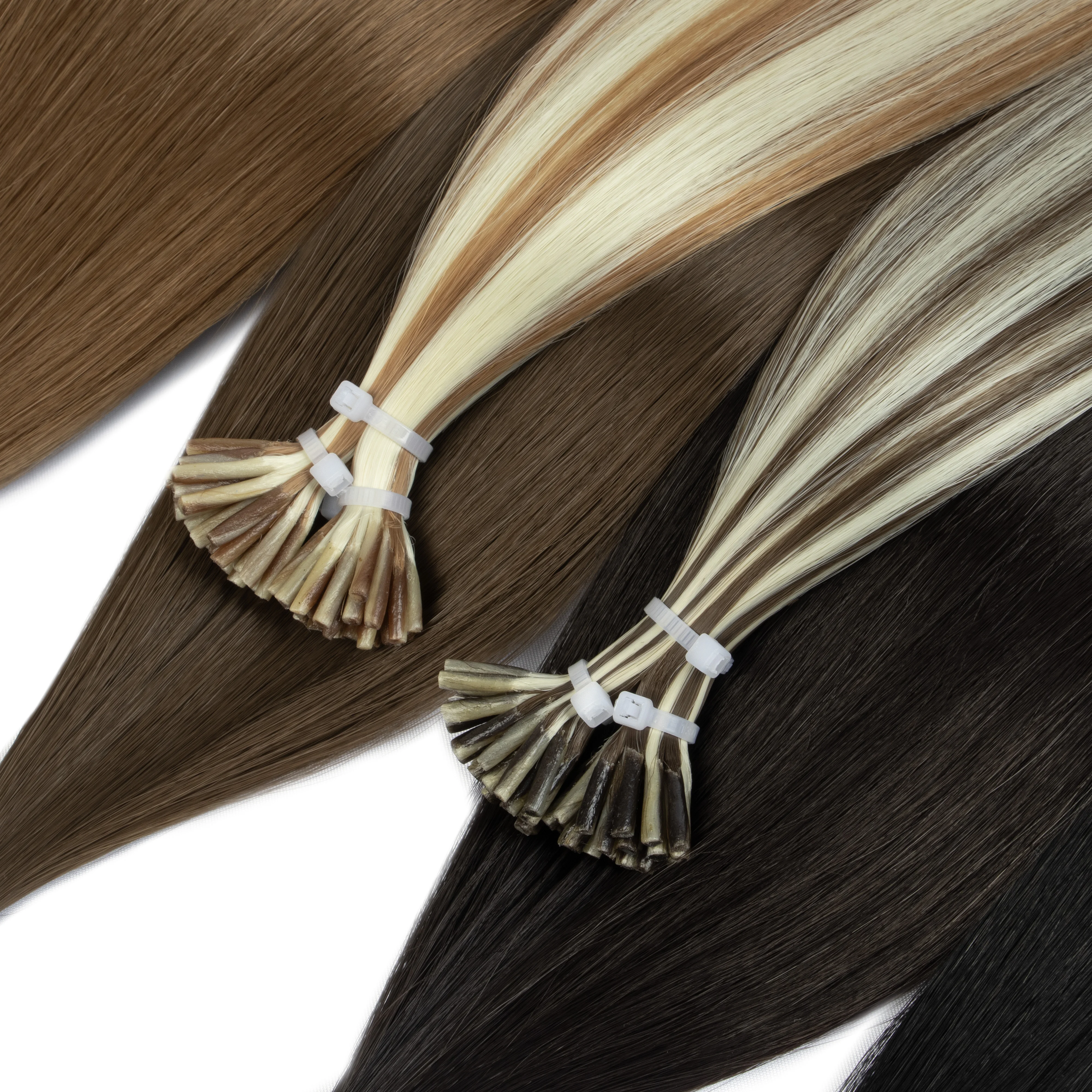 I-Tip Synthetic Hair Cold Tip Design Damage-Free Reusable Styling Hair Extensions 50g