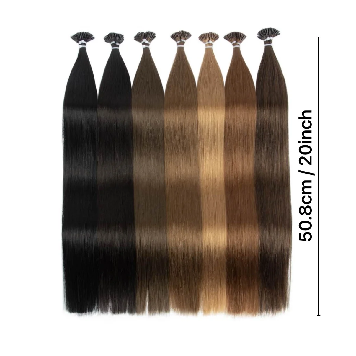 I-Tip Synthetic Hair Cold Tip Design Damage-Free Reusable Styling Hair Extensions 50g