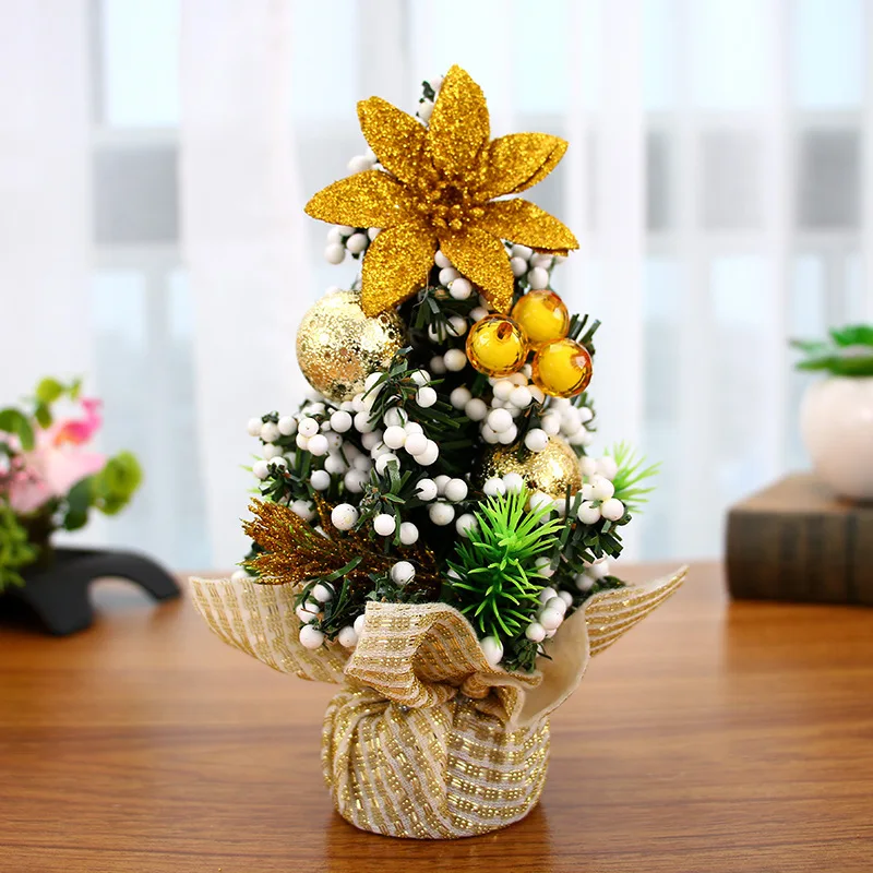 20Cm Merry Christmas Tree Office Home Bedroom Doll Gift Children Desk Decoration