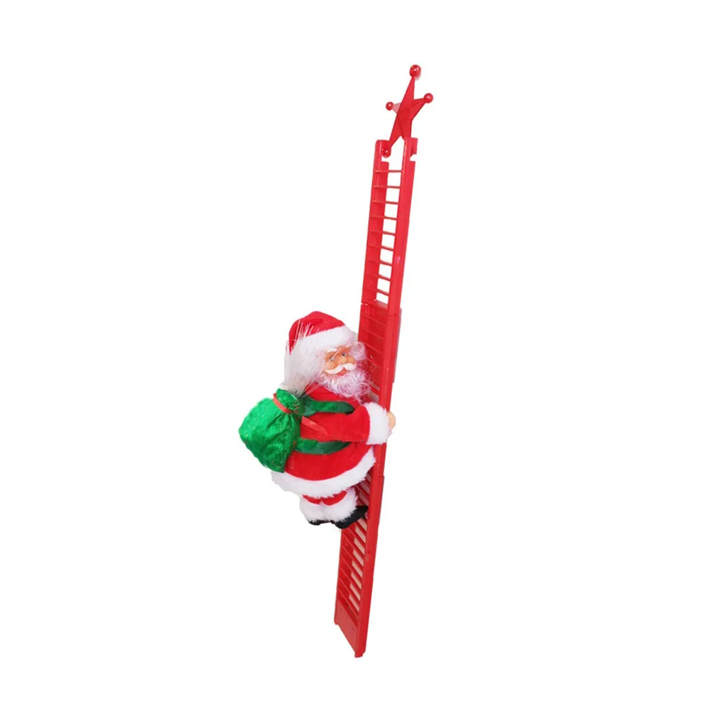 2024 Santa Claus Doll Climbing Ladder with Music Christmas Tree Ornaments Decorations For Home 2023 Navidad New Year Kids Gift