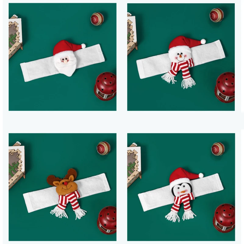 Christmas Curtain Buckle Tieback Santa Snowman El Curtain Tiebacks Holdback Fastener Buckle Clamp Window Decoration Ornaments