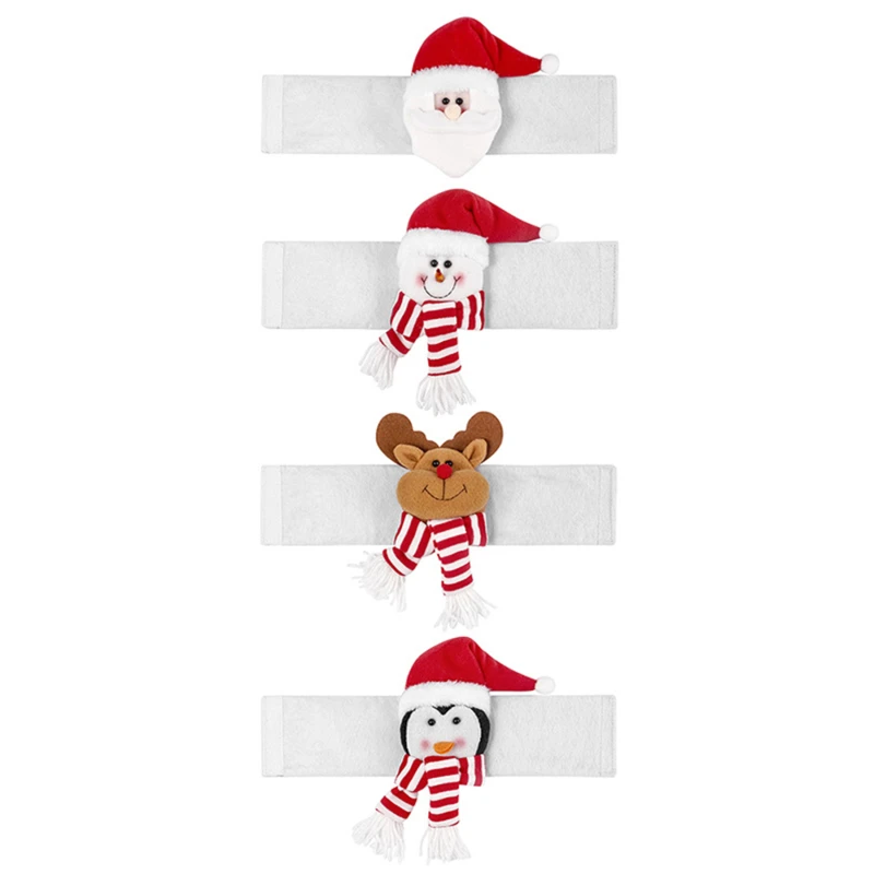 Christmas Curtain Buckle Tieback Santa Snowman El Curtain Tiebacks Holdback Fastener Buckle Clamp Window Decoration Ornaments