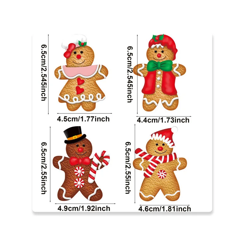 12pcs Christmas Wooden Gingerbread Man Ornaments Merry Christmas Decoration Xmas Tree Hanging Pendant Navidad Gift New Year Noel