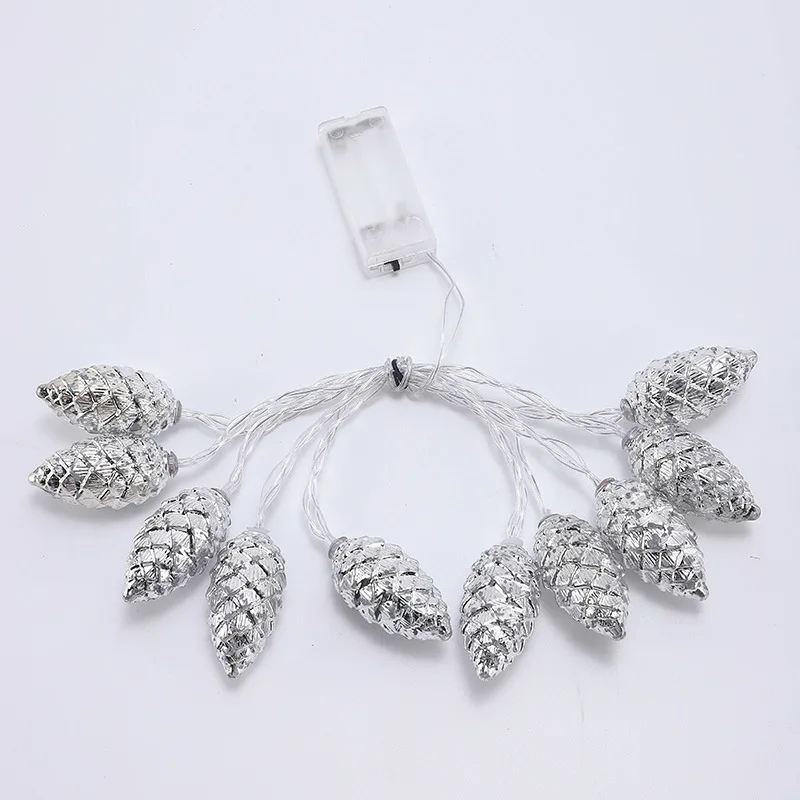 1.5M 10 Led Pine Cone String Lights Christmas Tree Lights Ornaments Pine Cone Pendants Light Navidad New Year Decorations Noel