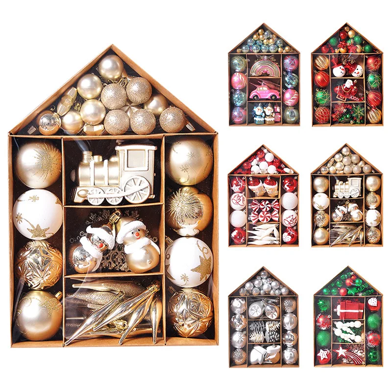 70pcs Christmas Balls Ornament Set Xmas Tree Hanging Pendant 2023 Christmas Decoration for Home New Year Gift Noel Navidad Natal