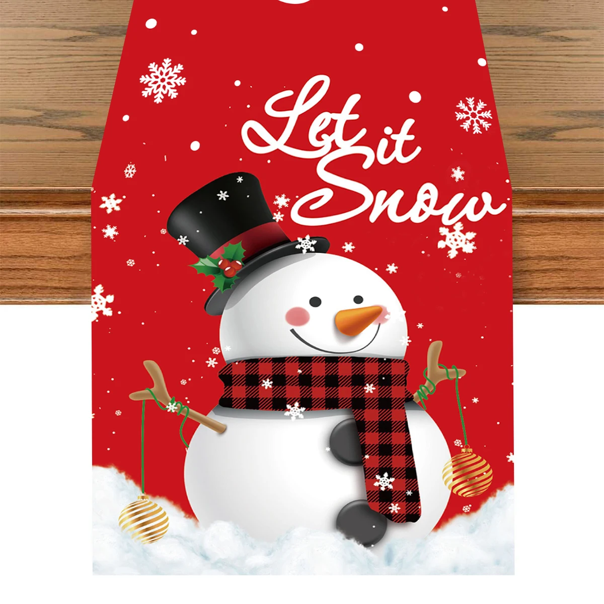 Christmas Polyester Table Runner Merry Christmas Decoration For Home 2024 Xmas Gifts Navidad Noel New Year 2025 Natal Tablecloth