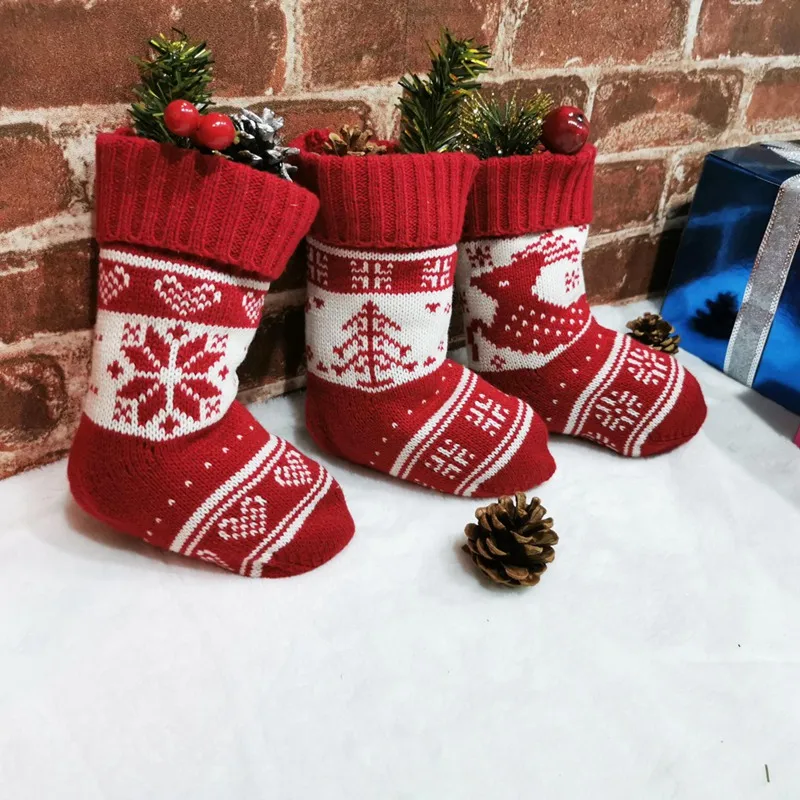 Christmas Alphabet Knitting Sock Christmas Tree Ornament Christmas Decoration For Home 2024 Navidad Noel Xmas New Year 2025 Gift