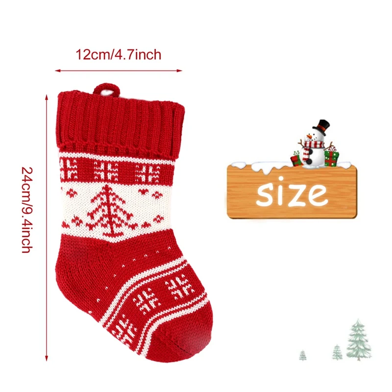 Christmas Alphabet Knitting Sock Christmas Tree Ornament Christmas Decoration For Home 2024 Navidad Noel Xmas New Year 2025 Gift