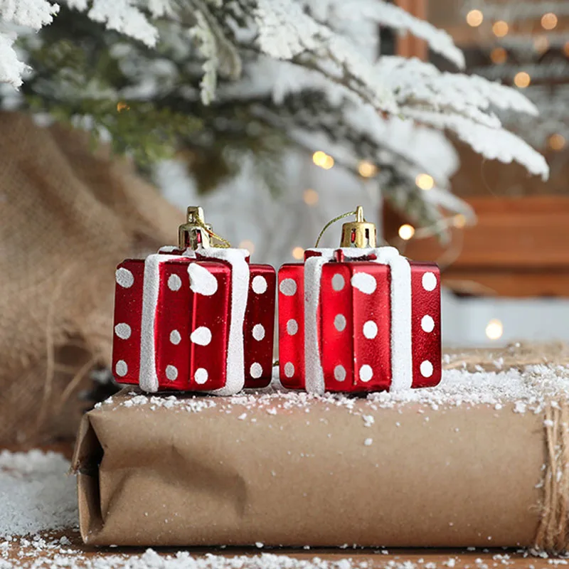 2pcs Christmas Tree Ornaments Snowman Crutch Elk Xmas Tree Pendant Christmas Decoration for Home New Year Gifts 2023 Kids Toys