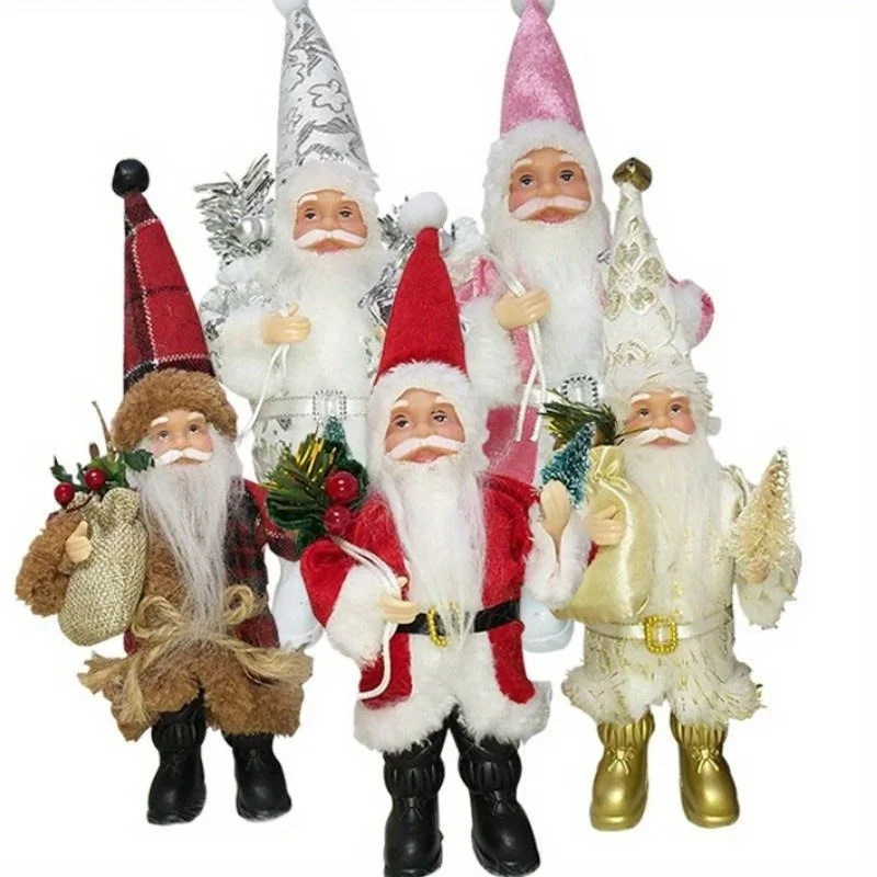1pc Santa Claus Standing Posture Christmas Tree Pendants Figurines Christmas Party New Year DIY Decoration