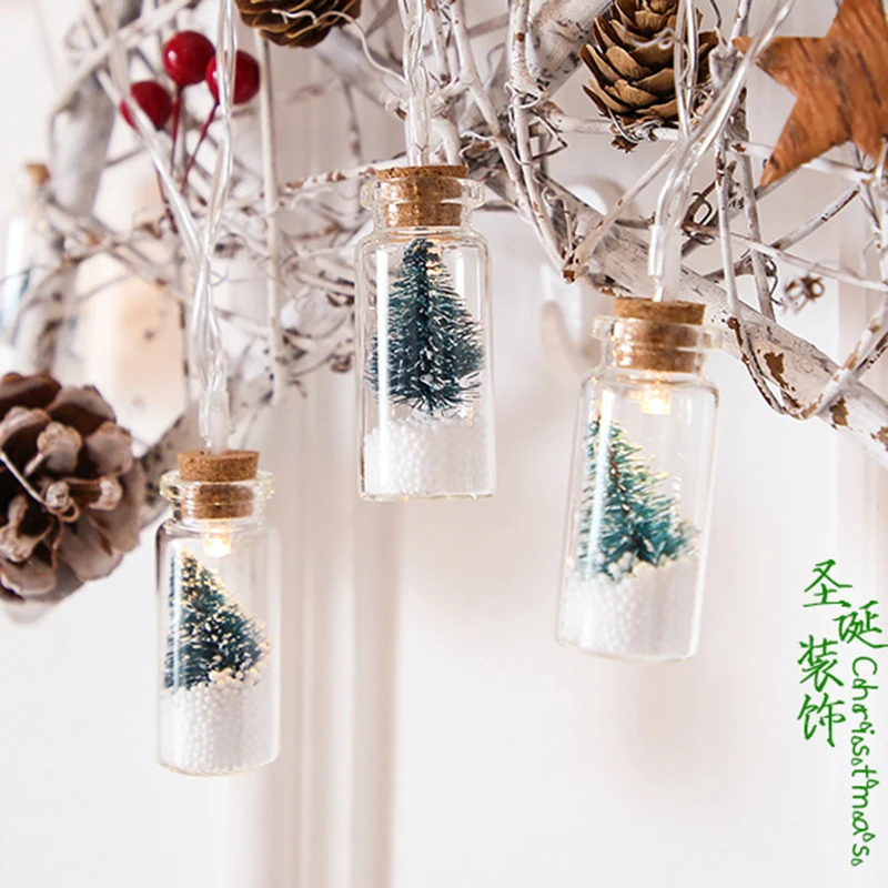 1.5M 10LED Christmas Wishing Bottle Lights Kids Bedroom Decor Christmas Tree Night Lights Ornaments 2023 New Year Navidad Decor