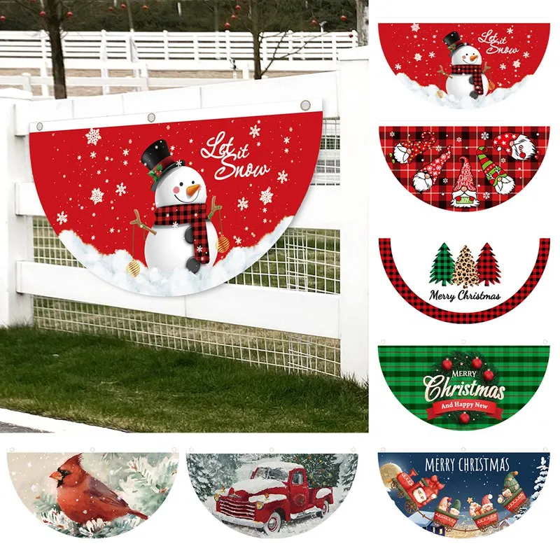 Christmas Snowman Flag Banner Merry Christmas Decorations For Home 2023 Xmas Party Ornament Navidad Natal Gifts New Year 2023